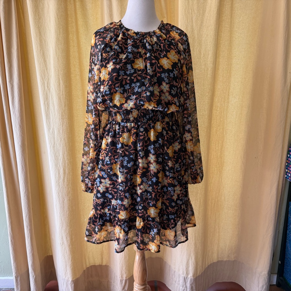 Old Navy Black Ruffled Dress